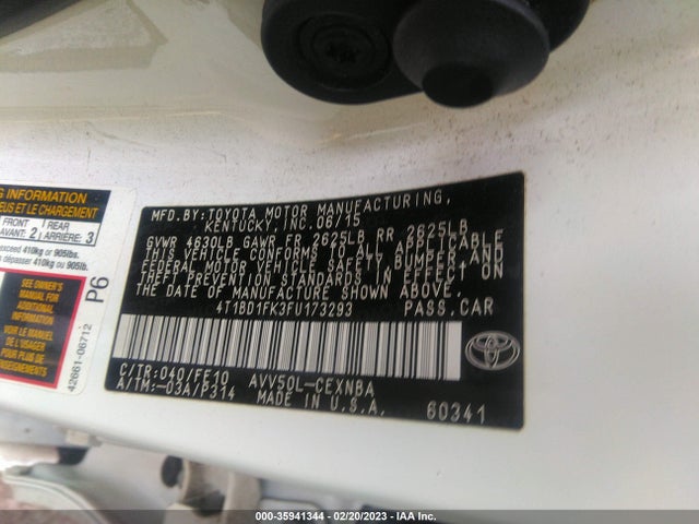 2015 Toyota Camry, VIN: 4T1BD1FK3FU173293