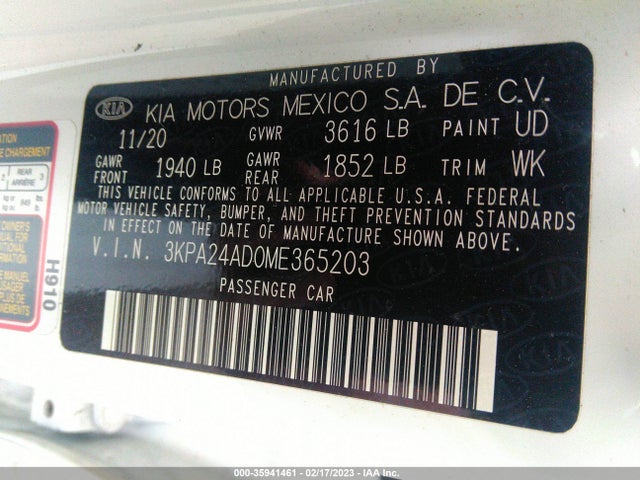 2021 Kia Rio, VIN: 3KPA24AD0ME365203