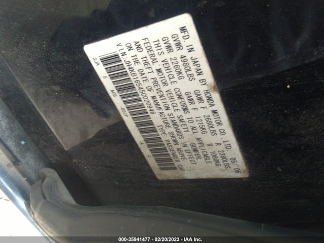 Acura RL 2005 JH4KB16545C020946 Image 10