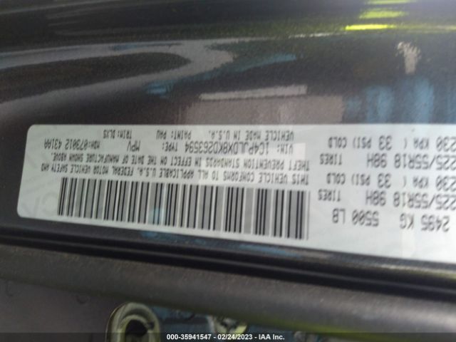 1C4PJLDX8KD263594 Jeep Cherokee Limited
