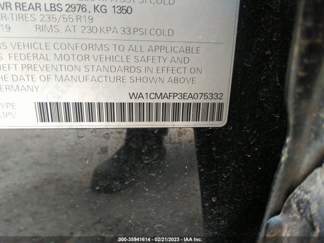 WA1CMAFP3EA075332 Audi Q5 Premium Plus