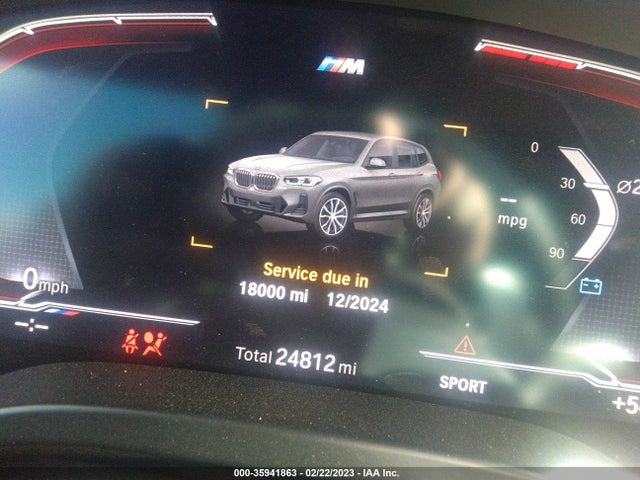 BMW X3 Xdrive30i 2022 аукцион фото