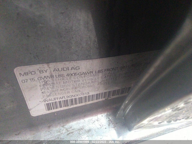 2016 Audi A4, VIN: WAUFFAFL9GN007913