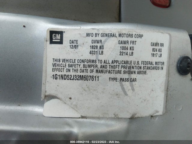 Chevrolet MALIBU 2002 1G1ND52J32M607611 Image 10