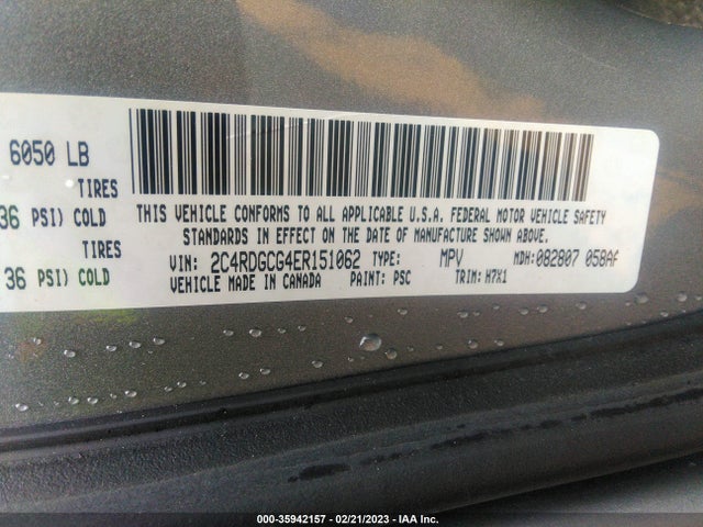 Dodge Grand Caravan Sxt 2014 2C4RDGCG4ER151062 Image 9