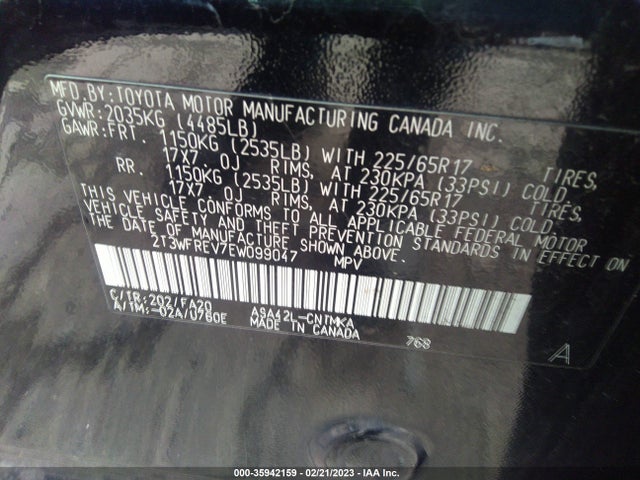 Toyota Rav4 Xle 2014 2T3WFREV7EW099047 Image 9