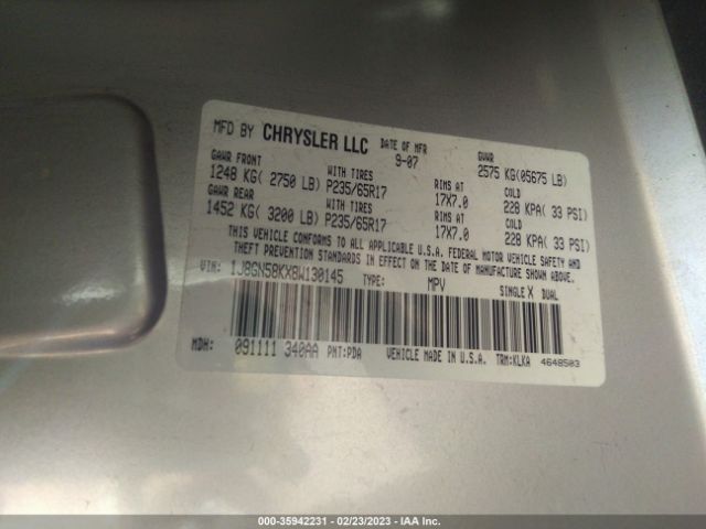 1J8GN58KX8W130145 Jeep Liberty Limited