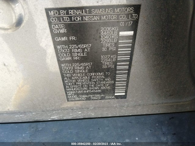 Nissan ROGUE S 2017 KNMAT2MT4HP545486 Image 11
