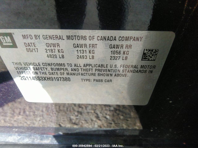 Chevrolet Impala Premier 2017 2G1145S3XH9197380 Image 11
