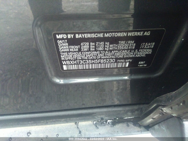 2017 BMW X1, VIN: WBXHT3C35H5F85230
