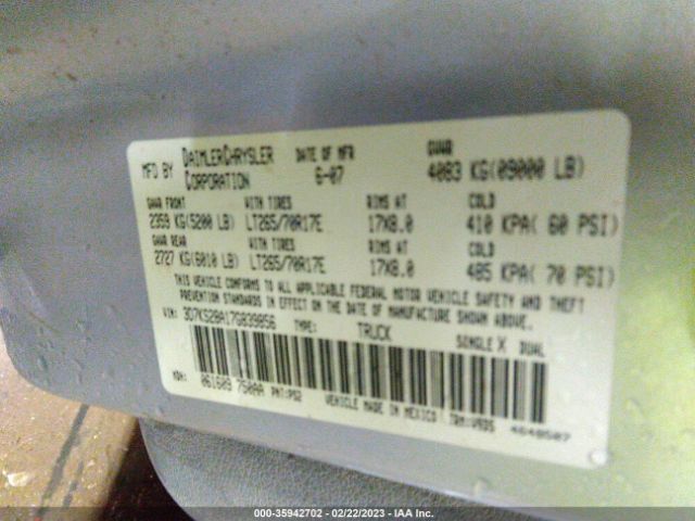 3D7KS28A17G839856 Dodge Ram 2500 Slt