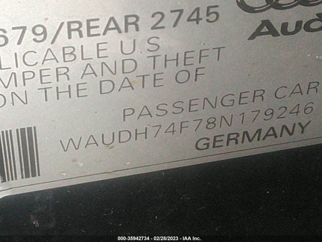 WAUDH74F78N179246 Audi A6