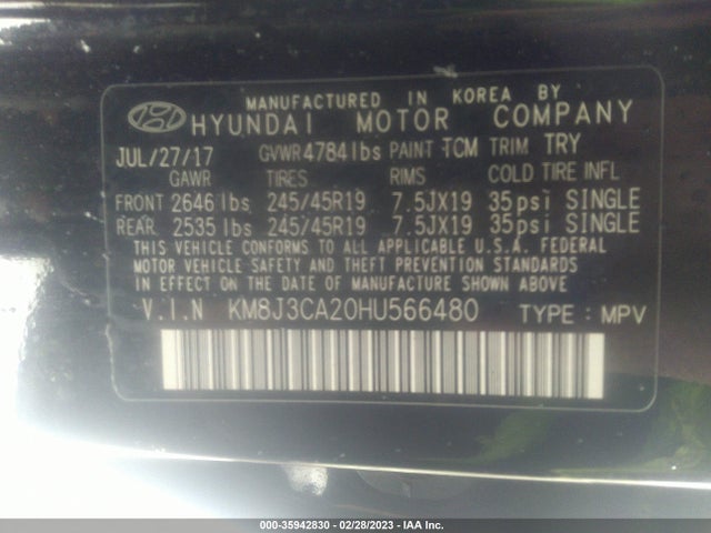 Hyundai Tucson Value 2017 KM8J3CA20HU566480 Image 10