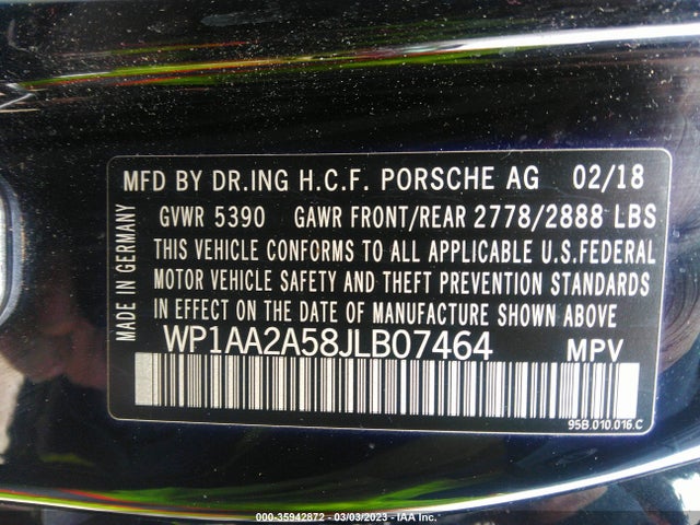 2018 Porsche Macan, VIN: WP1AA2A58JLB07464