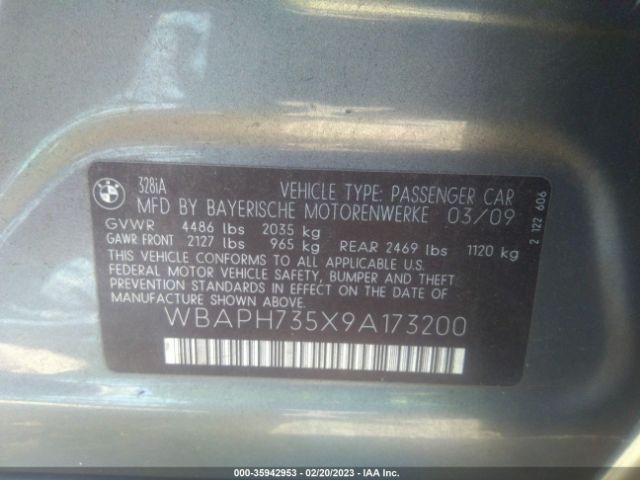 WBAPH735X9A173200 BMW 3 Series 328i