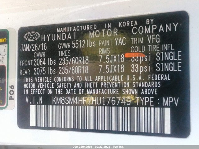 Hyundai Santa Fe Se 2017 KM8SM4HF7HU176749 Image 10