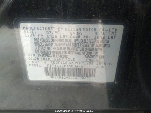 Nissan Kicks Sv Xtronic Cvt 2020 3N1CP5CV1LL532882 Image 9