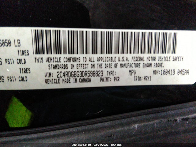 Dodge Grand Caravan Se 2013 2C4RDGBG3DR598823 Image 10