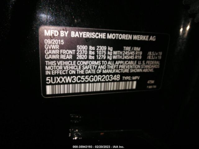 5UXXW3C55G0R20348 BMW X4 Xdrive28i