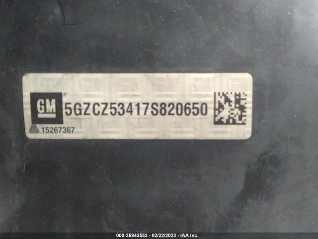 2007 SATURN VUE V6 VIN: 5GZCZ53417S820650