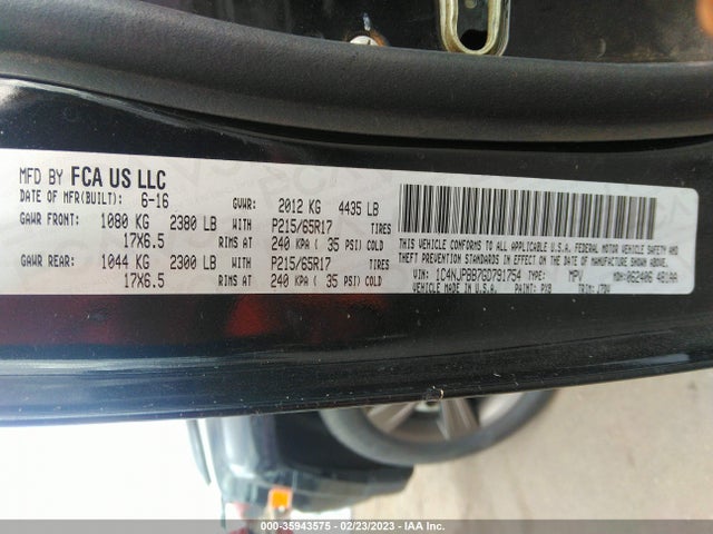 Jeep Patriot 2016 1C4NJPBB7GD791754 Image 10