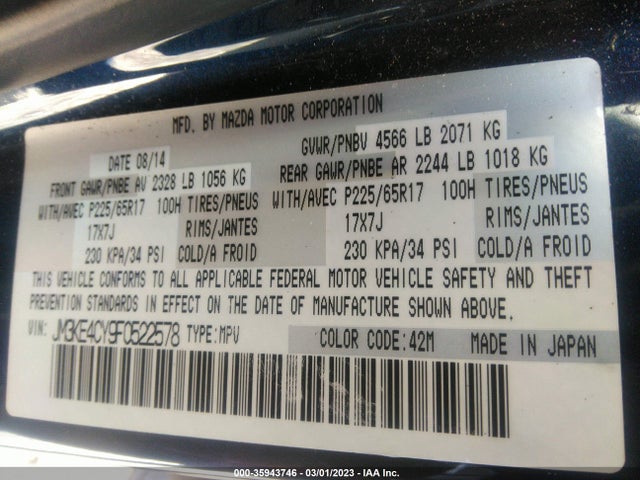 Mazda Cx-5 Touring 2015 JM3KE4CY9F0522578 Image 9