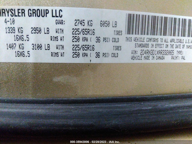 Dodge Grand Caravan 2010 2D4RN3D1XAR332065 Image 10