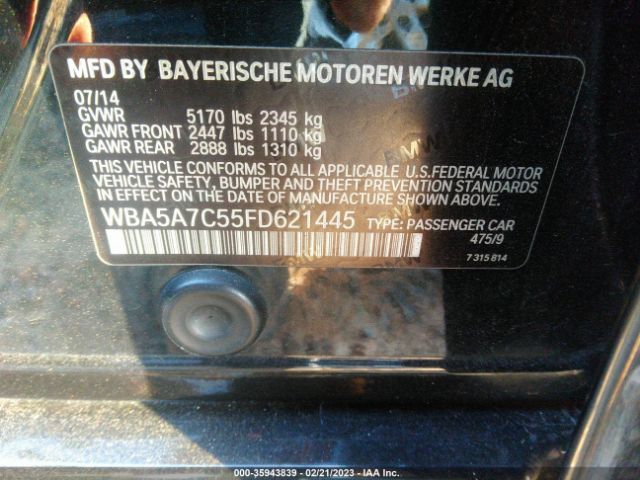 WBA5A7C55FD621445 BMW 5 Series 528i Xdrive
