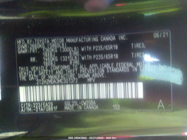2021 Lexus RX, VIN: 2T2HZMDA3MC301372