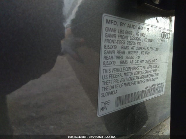 WA1AAAF72HD003945 Audi Q7 PREMIUM