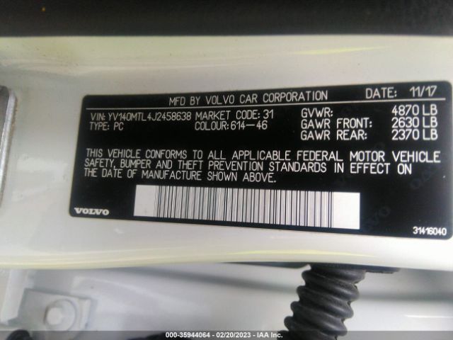 YV140MTL4J2458638 Volvo S60 Dynamic