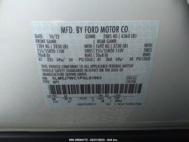 2023 Lincoln Aviator, VIN: 5LM5J7WC1PGL01903