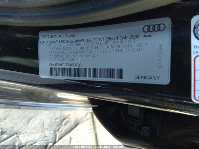 2014 Audi S6, VIN: WAUF2AFC9EN050298