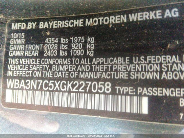 WBA3N7C5XGK227058 BMW 4 Series 428i