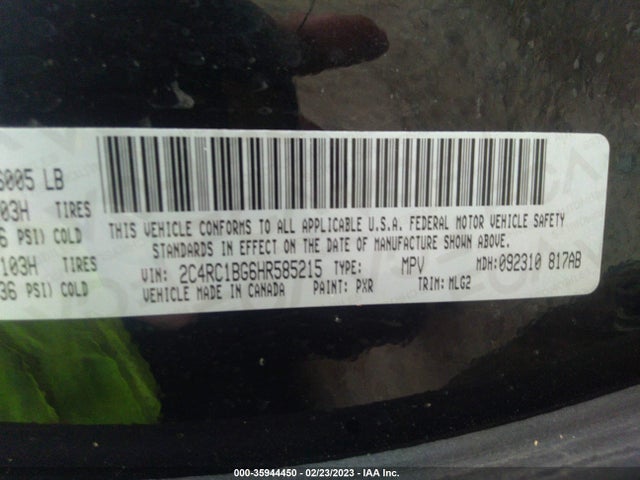 2C4RC1BG6HR585215 Chrysler Pacifica Touring-l