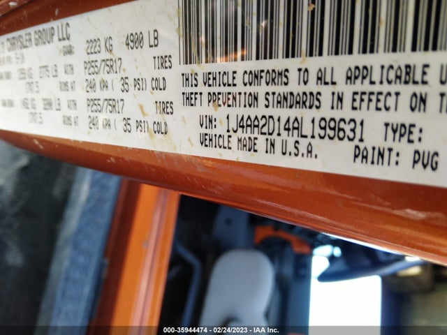 Jeep Wrangler Sport 2010 1J4AA2D14AL199631 Image 10