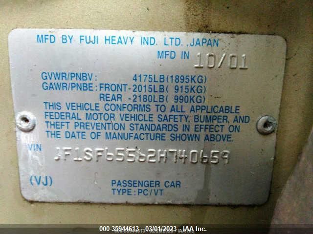 JF1SF65562H740659 Subaru FORESTER S