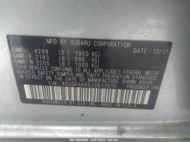 4S3GKAA65J3611515 Subaru IMPREZA