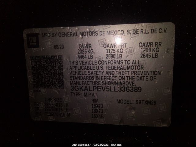3GKALPEV5LL336389 GMC Terrain Slt