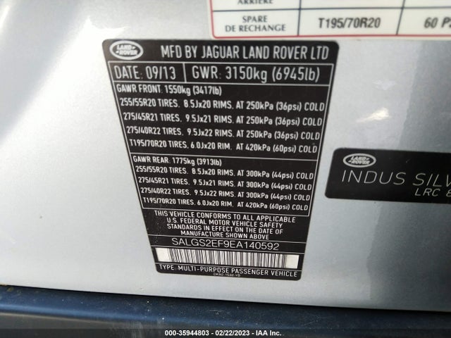 Land Rover Range Rover 2014 SALGS2EF9EA140592 Image 10