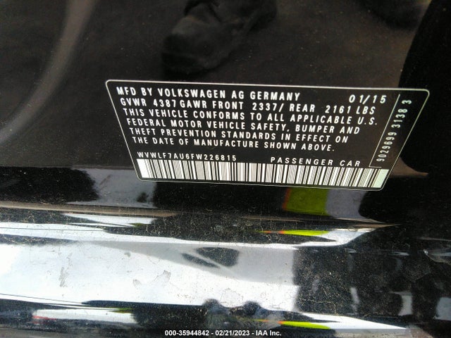 2015 Volkswagen Golf R, VIN: WVWLF7AU6FW226815