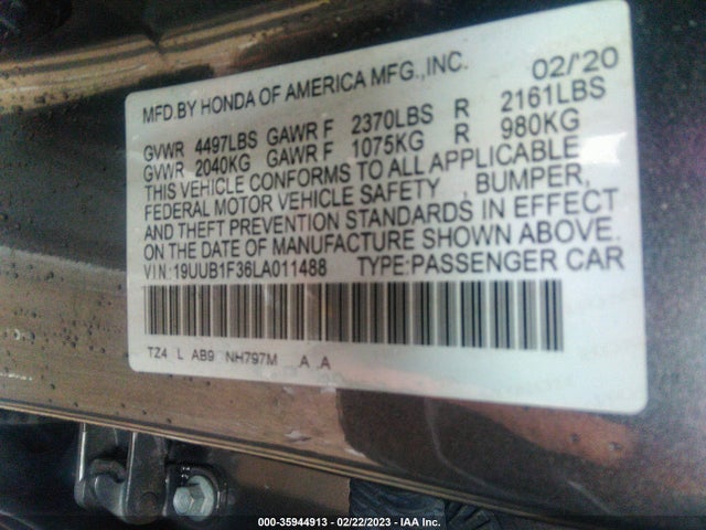 Acura TLX 2020 19UUB1F36LA011488 Image 9