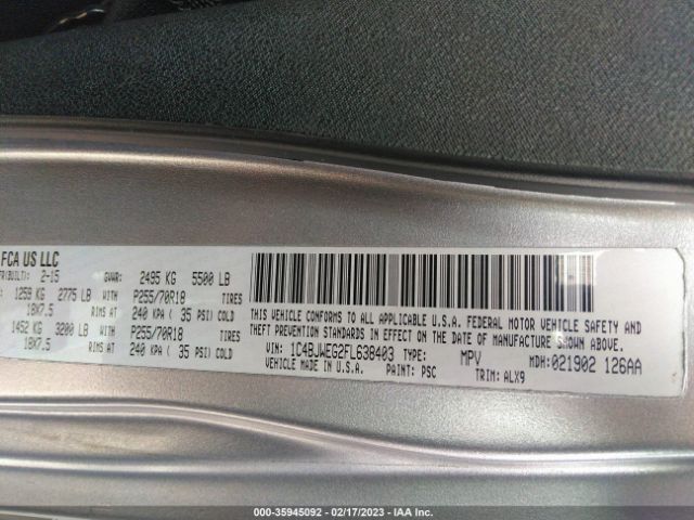 1C4BJWEG2FL638403 Jeep Wrangler Unlimited Sahara