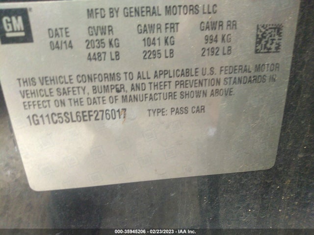 Chevrolet MALIBU LT 2014 1G11C5SL6EF276017 Image 11