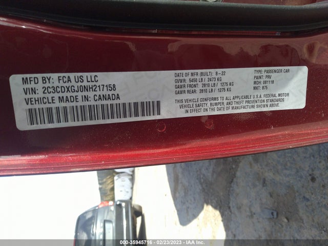 Dodge Charger Scat Pack 2022 2C3CDXGJ0NH217158 Image 10