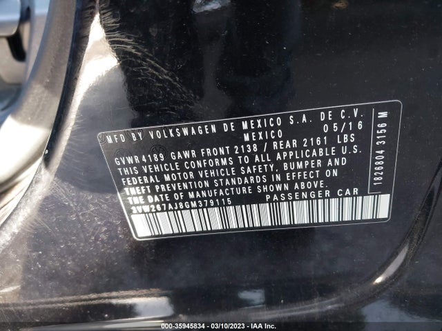 3VW267AJ8GM379115 Volkswagen Jetta Sedan 1.4t S