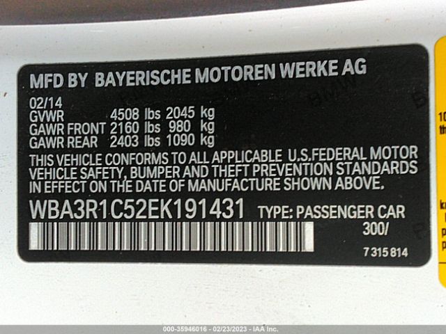 WBA3R1C52EK191431 BMW 4 Series 435i