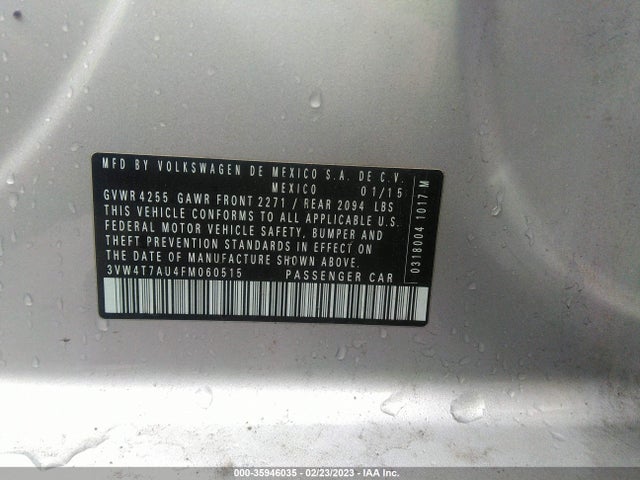 3VW4T7AU4FM060515 Volkswagen GOLF GTI S