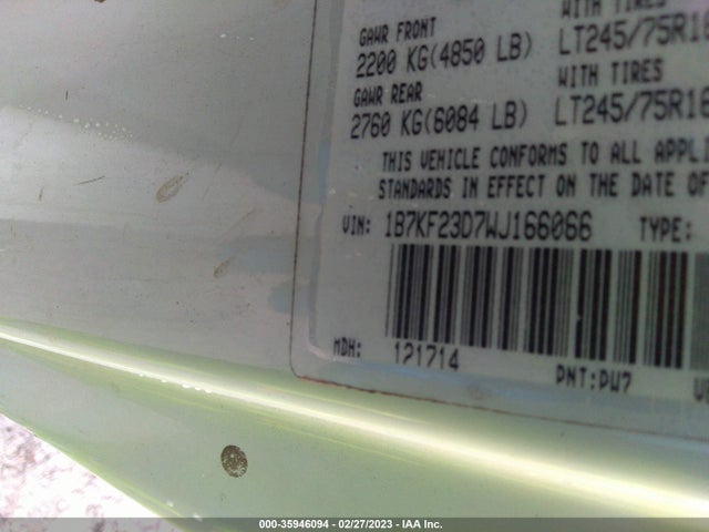 Dodge RAM 2500 1998 1B7KF23D7WJ166066 Image 10