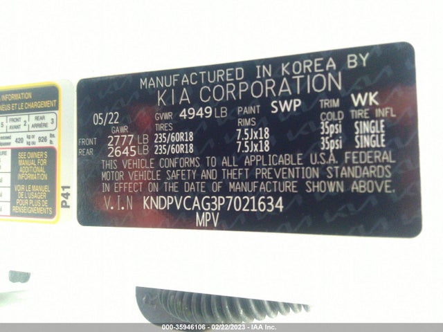 2023 Kia Sportage, VIN: KNDPVCAG3P7021634